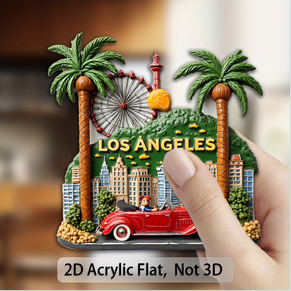 TEMU 1pc 2d Flat Printed Refrigerator Magnetic Decorative Sticker, Refrigerator Magnet. Features Bright, Long-lasting, Non-fading Colors. Strong That