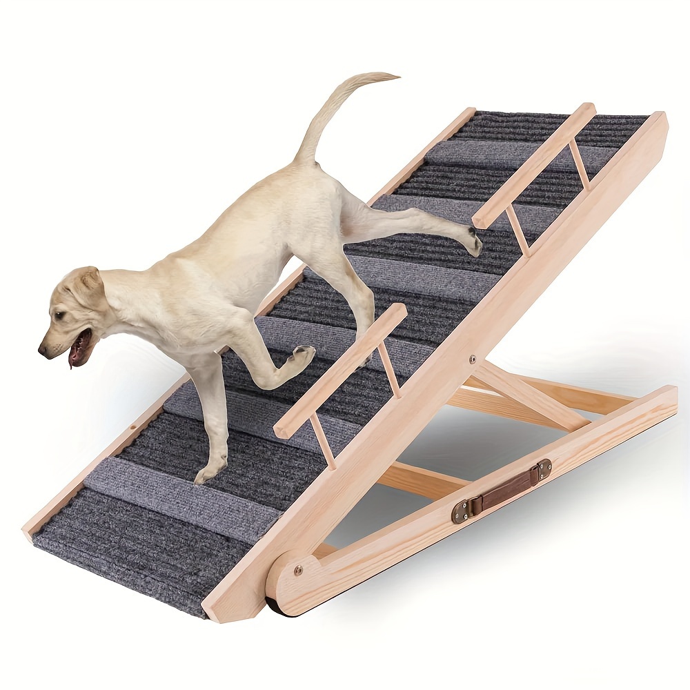 

27.1" Height Pet Ramp, 7-stage Adjustable Folding, With Couch Safety Rail