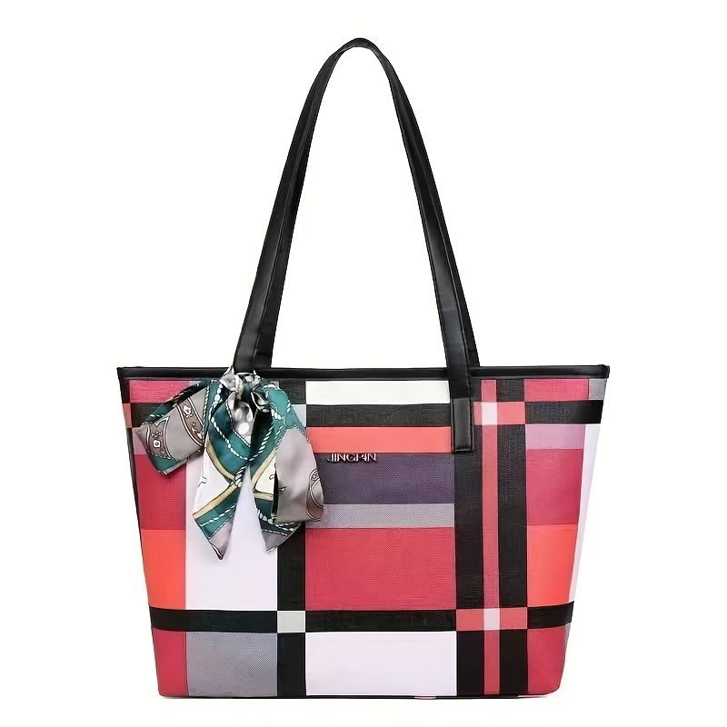 Felisi Nylon Tote Tote Bag Resistente Women's Trendy Colorblock