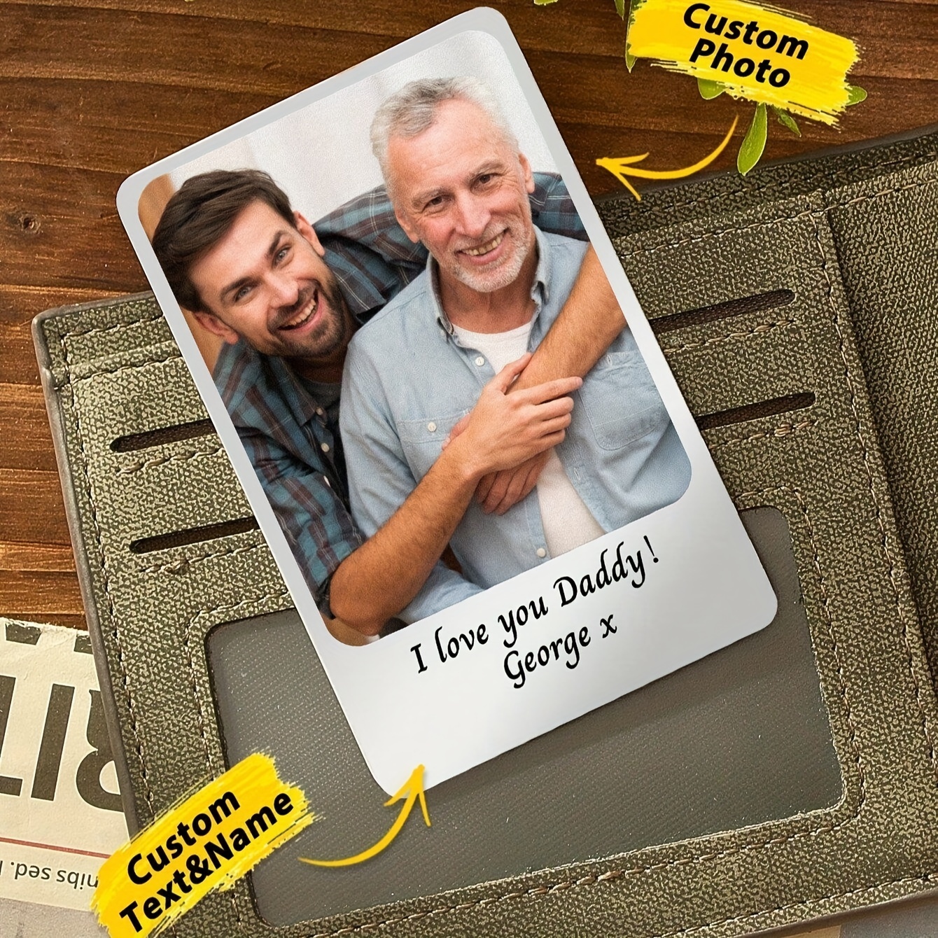 

Wallet Personalized , Pvc Wallet , Personalized For Husband Or , Motivational , For 's Day, 's Day, Groomsmen, & Presents