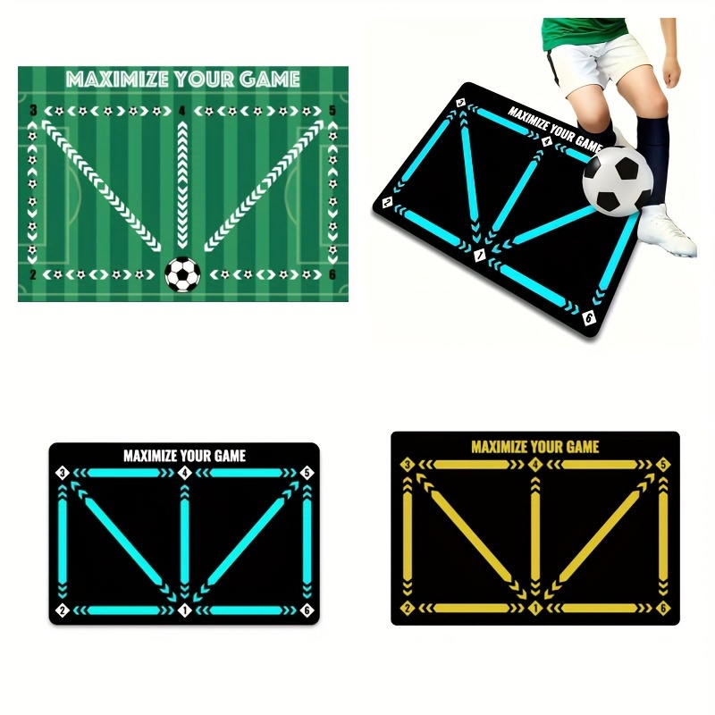 1 stk. Fodboldtræning Anti-Skrid Måtte Hjem Diatoméjord Sportsbold Kontrol Hastighedstæppe Indendørs Lydisoleret Fitness Pad Støjsvag Stødabsorbering Skridsikker Blød Diatoméjord Materiale Tæppe, Forbedrer Boldkontrol Og Fodarbejde