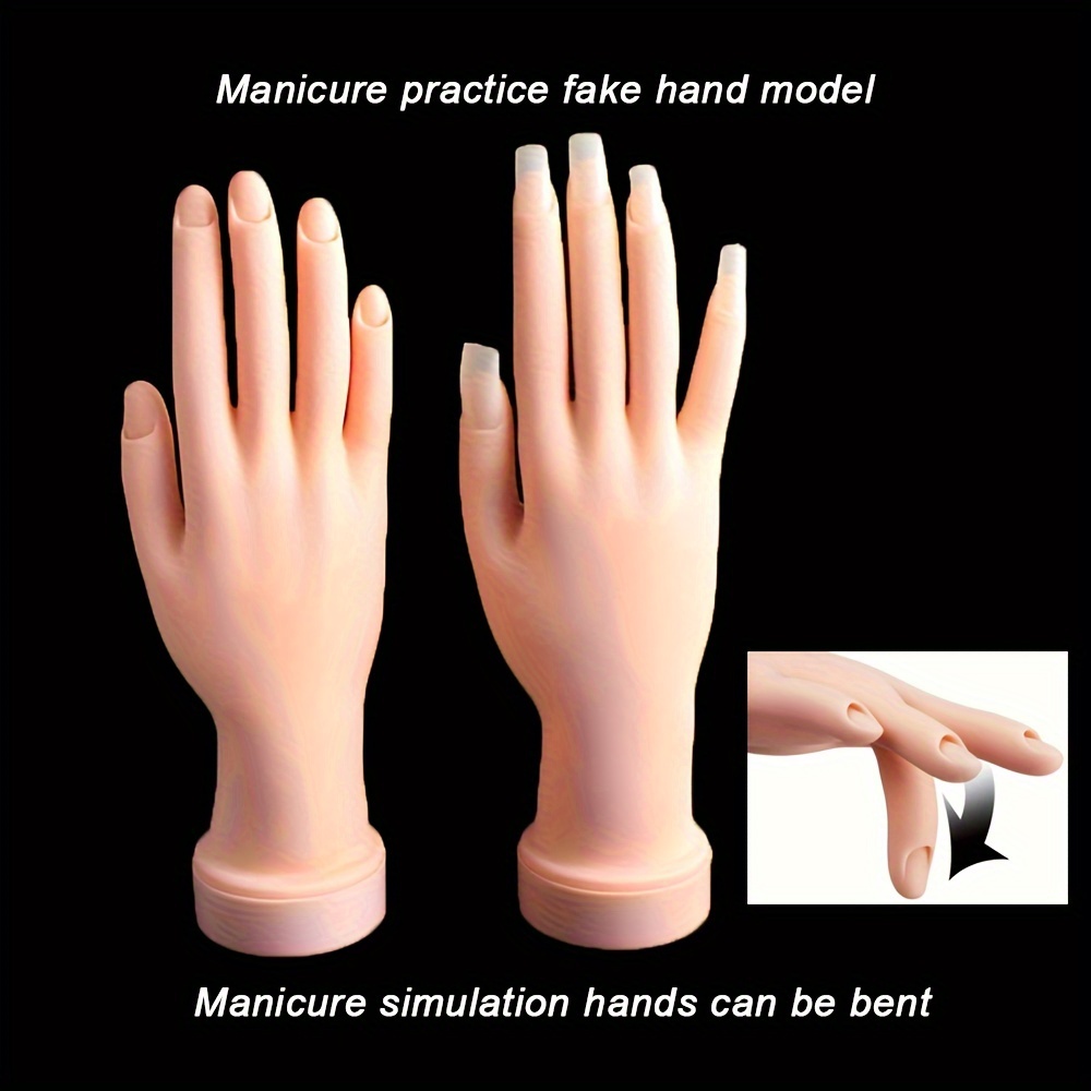 

Flexible Mannequin Hand For Nail Art Practice - Realistic Display Model, Unscented