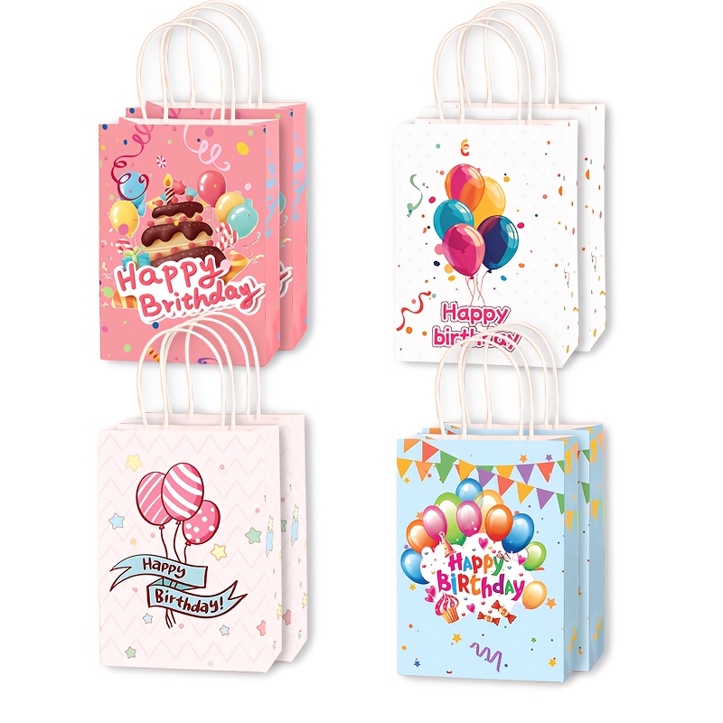 

12pcs Set Gift Bags - Foldable & Reusable Party Favor Bags For And Adults, Vibrant Mixed Colors, Birthday Decorations & Storage (8.66x6.3x3.15 Inches)