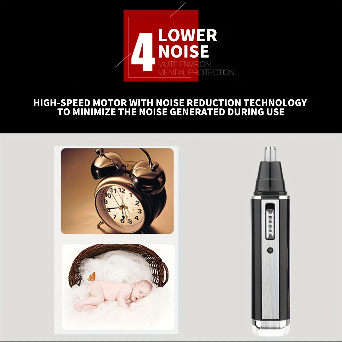 4 in 1 rechargeable mens electric nose beard eyebrow trimmer   womens trimming side burn eyebrow beard barber   holiday gift fathers day gift Product details 3