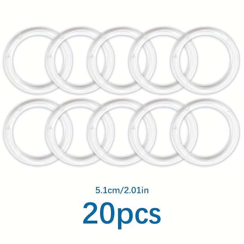 TEMU /100/200pcs Anillos de Juego de Plástico para Manualidades - Adiciones de Manualidades de Múltiples Tamaños | Anillos de Crochet Duraderos para