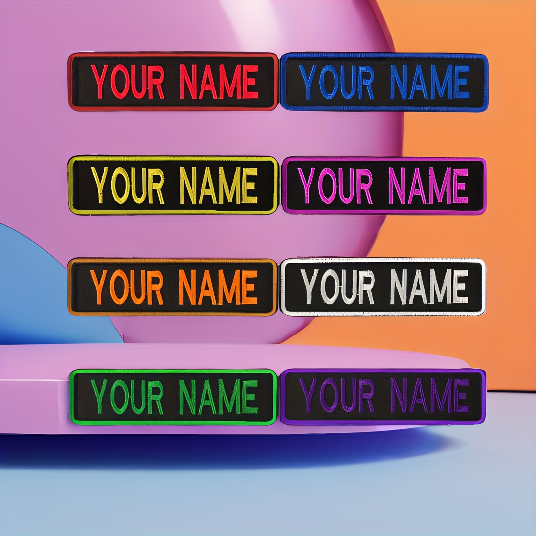 

Custom Embroidered Name Patches For Dogs, 3x1 Inch Personalized Id Tags For Pet Harnesses & Backpacks, Hook And Loop Fasteners - Uncharged Polyester Fiber Accessories