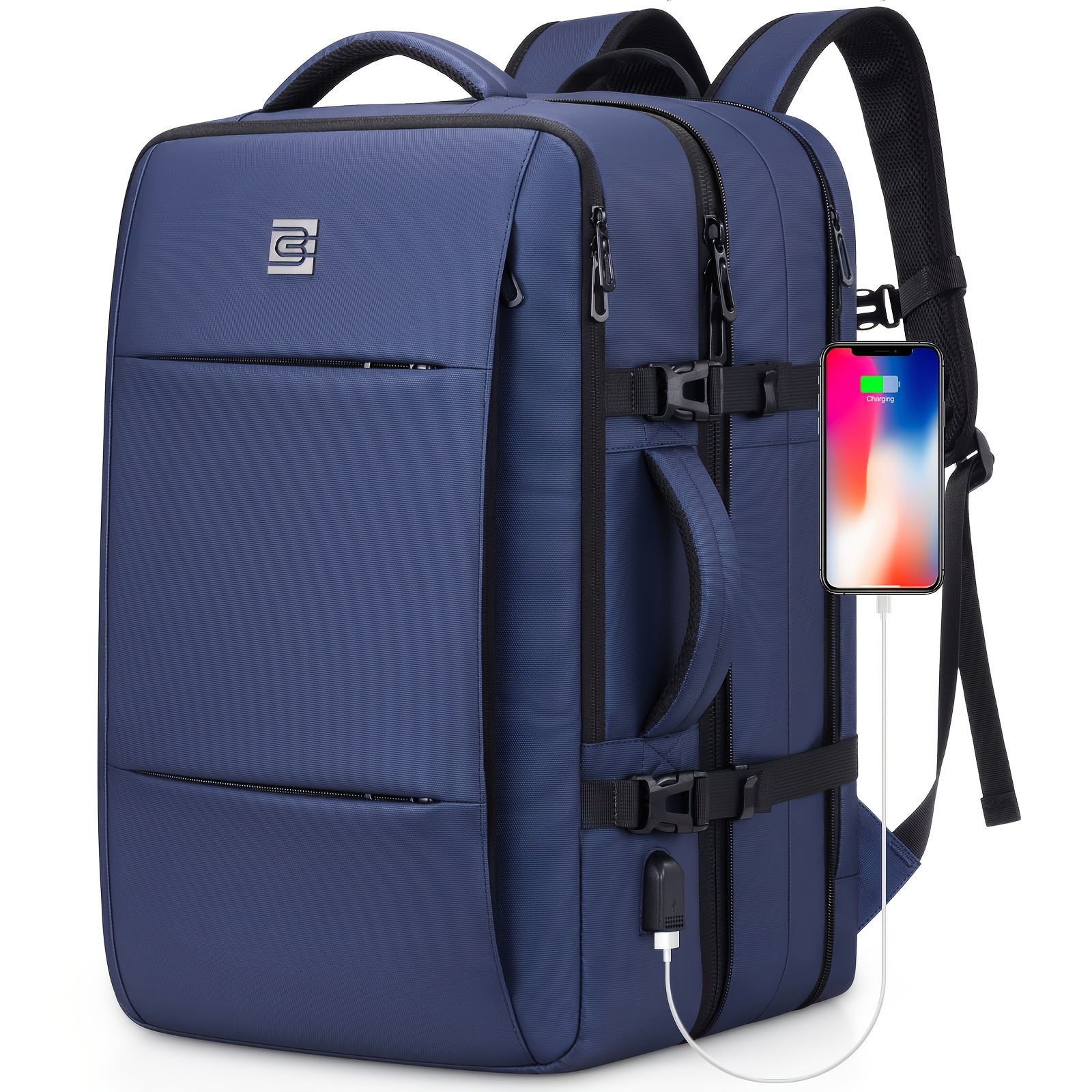 TEMU Bagsure Travel Backpack, 42l Carry On Luggage, Flight Approved Expandable Backpack, Laptop Backpack