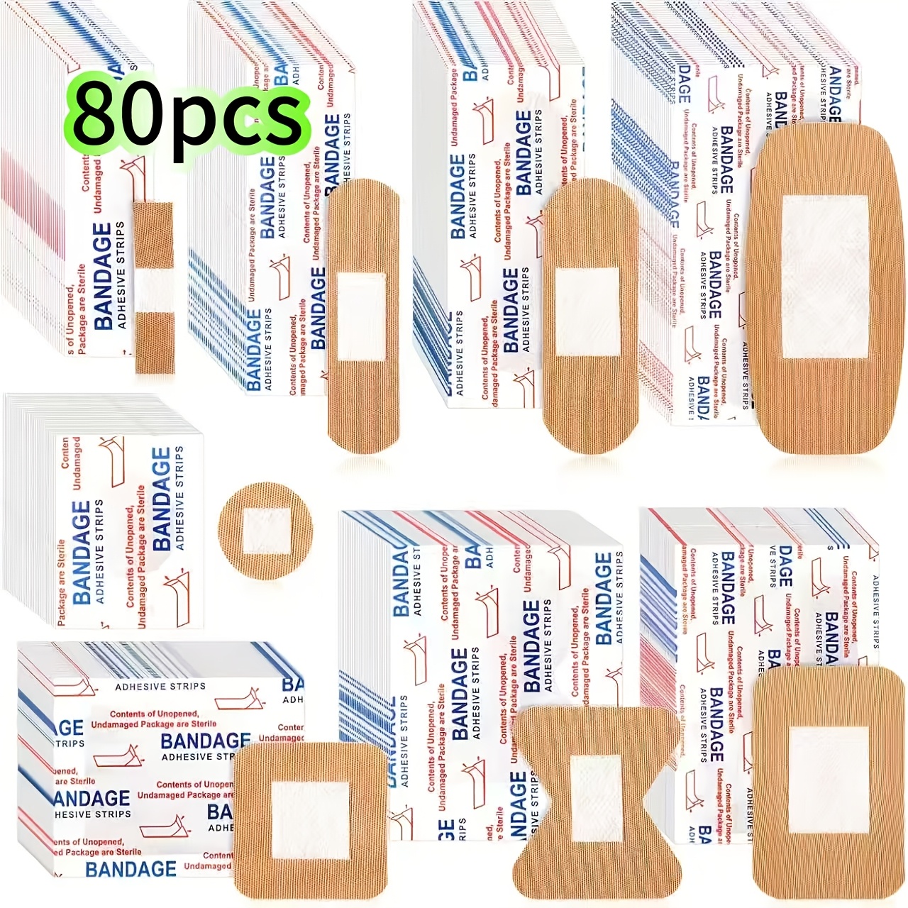 80 100pcs of pe soft   tape high quality and breathable with padding in   styles used for wound care  