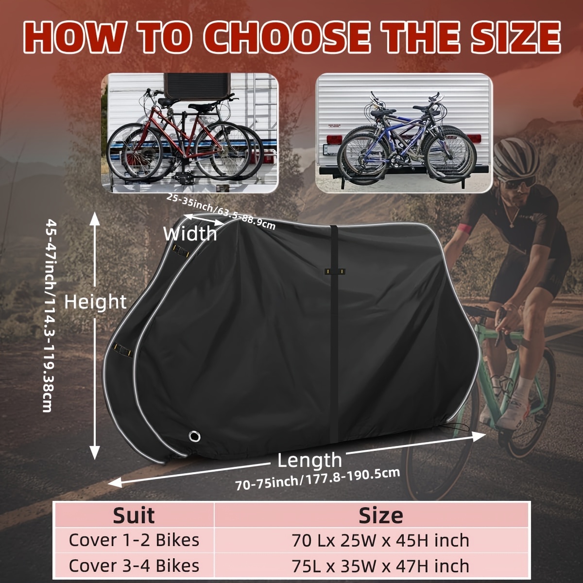 600d heavy duty waterproof windproof bike transport cover Temu