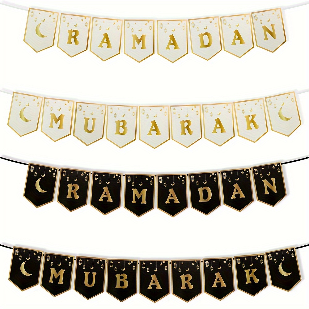 

1pc Mubarak - Decor For , Eid Al-fitr, Universal - Multipurpose, No Needed, For , Highchair Decorations