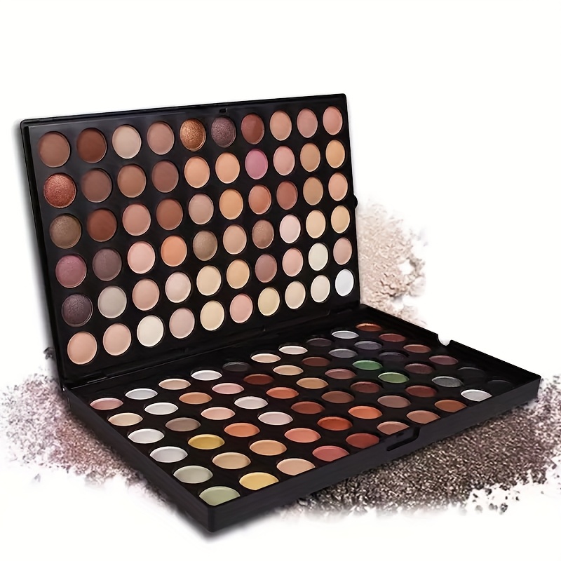 Image of 120-color Eyeshadow Waterproof Makeup Tray, , Multicolor, Rainbow Coral Tone, Pearl Flash Dumb Bright Film Music Festival