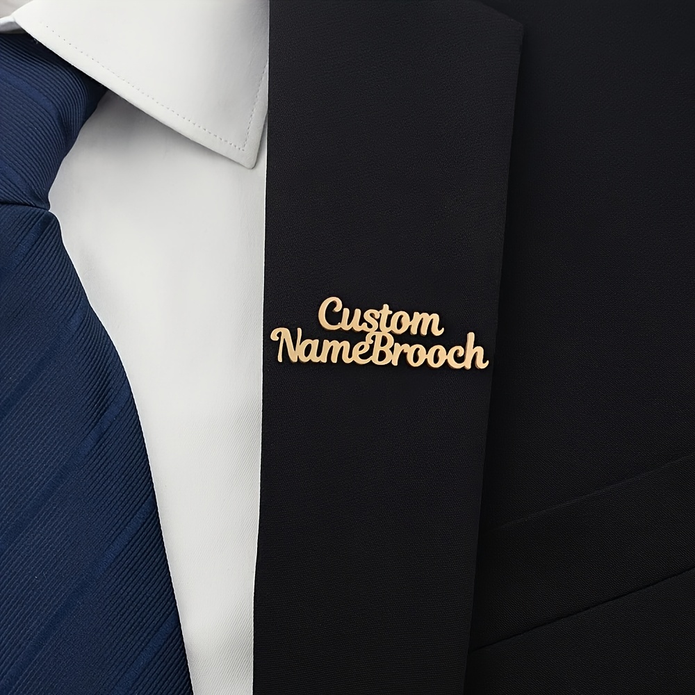 TEMU Broche de Capa Personalizado para , Placa de de Acero Inoxidable para , Elegante Broche para Solapa de Traje, Broche de Boda para Novio y ,