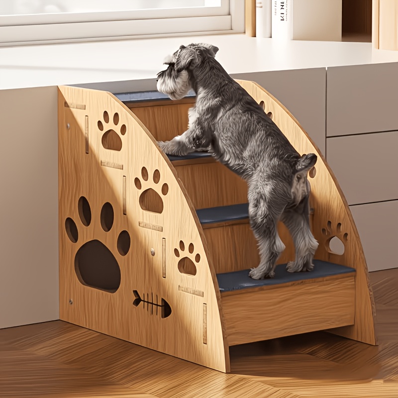 TEMU Dog Stairs For Small Dogs 15.74" H, Dog Ramp For Bed, 3 To , Dog Steps For Bed, Couch, Pet Stairs With Non-slip Bottom Design, Cat Scratching