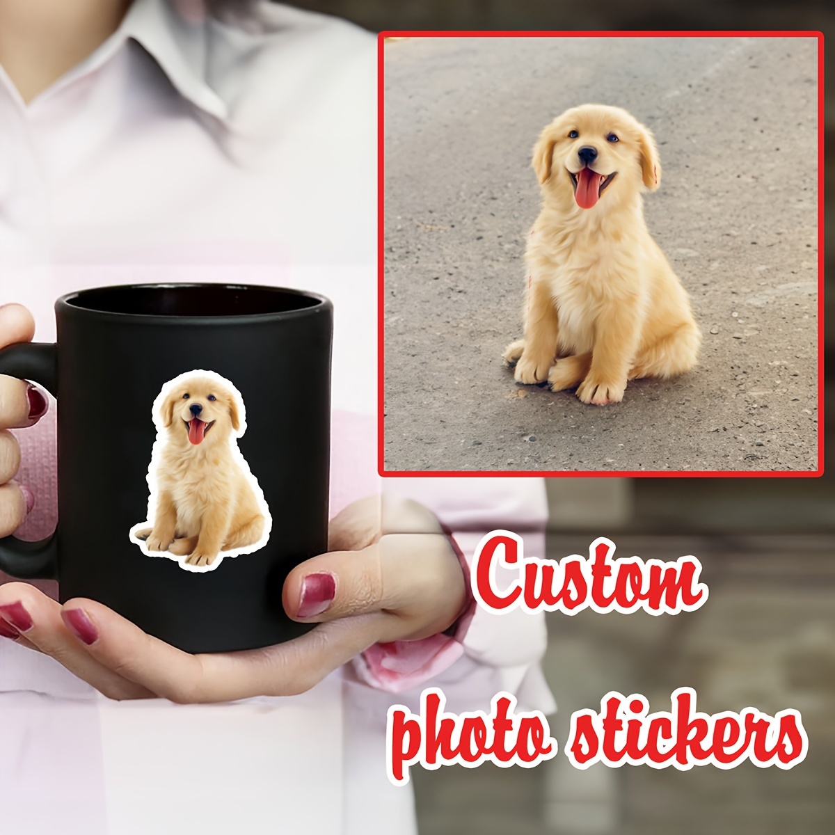 

Custom Face Stickers - Personalized Photo Decals For , Weddings, Friends & Pets - Supplies, 40mm