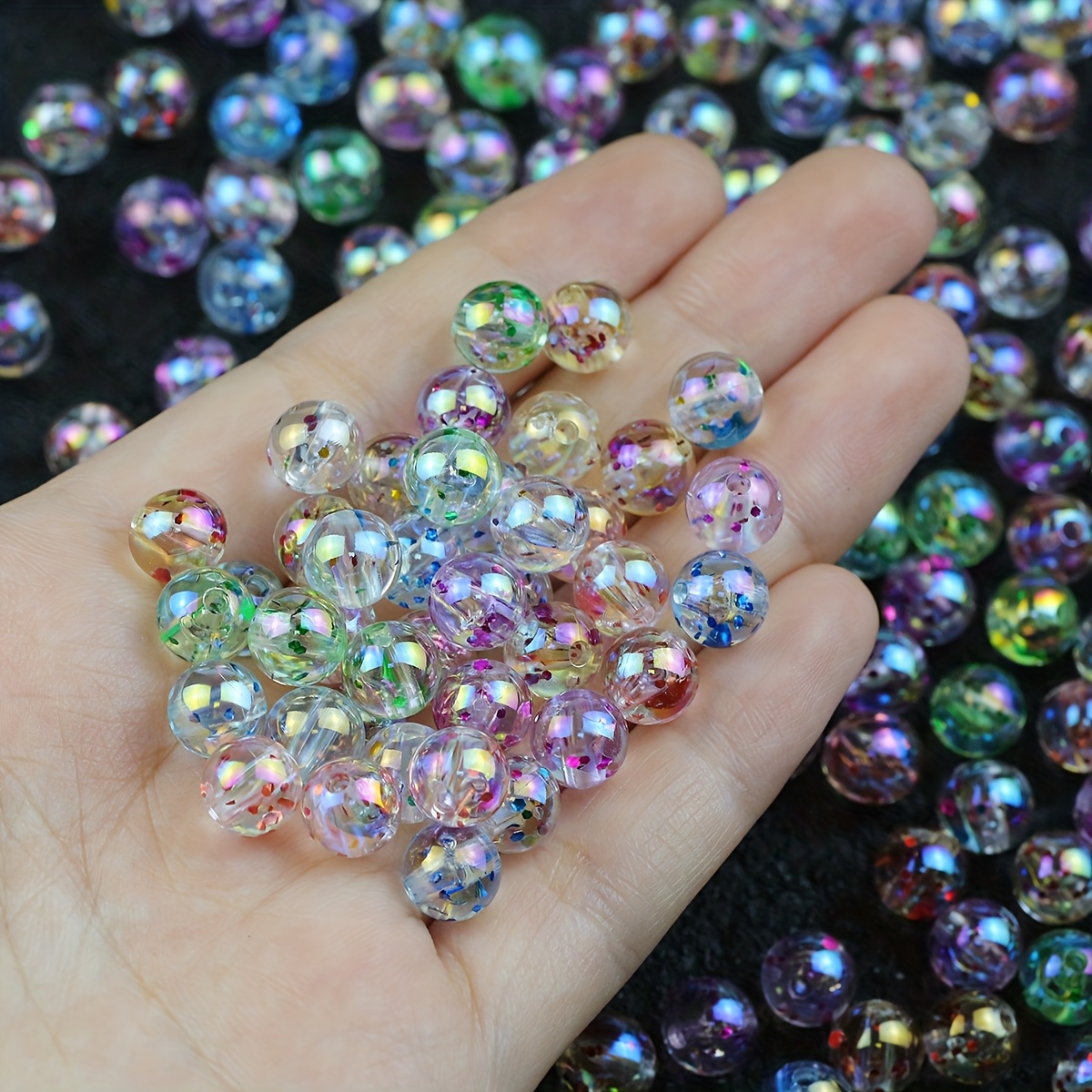 

400pcs Mixed Set - 6mm, 8mm, 10mm For Jewelry Making, Diy Bracelets, Necklaces, , Crafts, And Decorations