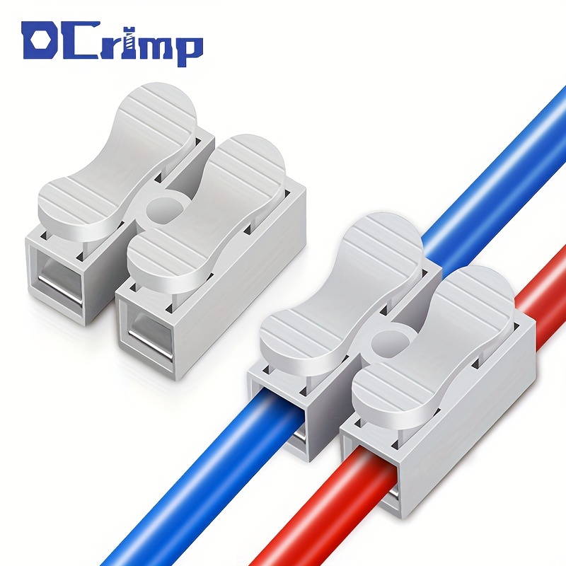 

50pcs Quick Connect Wire Terminals - Steel Spring Connectors, Easy Clamping, Hard-wired, 110v-240v Compatible, No Battery Required