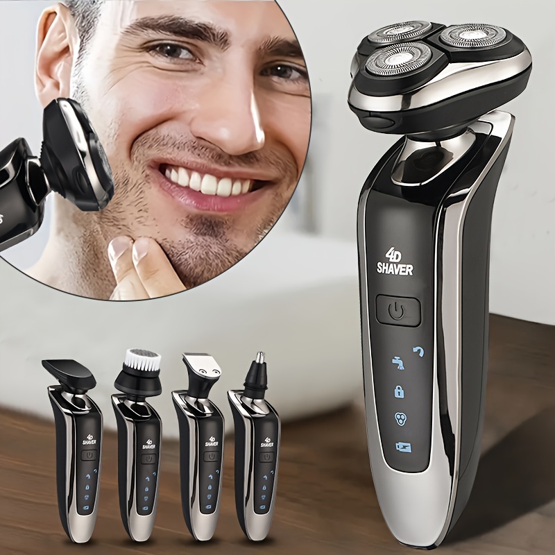 

Electric Razor For Men, Dry & Wet 3d Men's Electric Shaver, Rechargeable Rotary Shaving Machine, Holiday Gift For Him