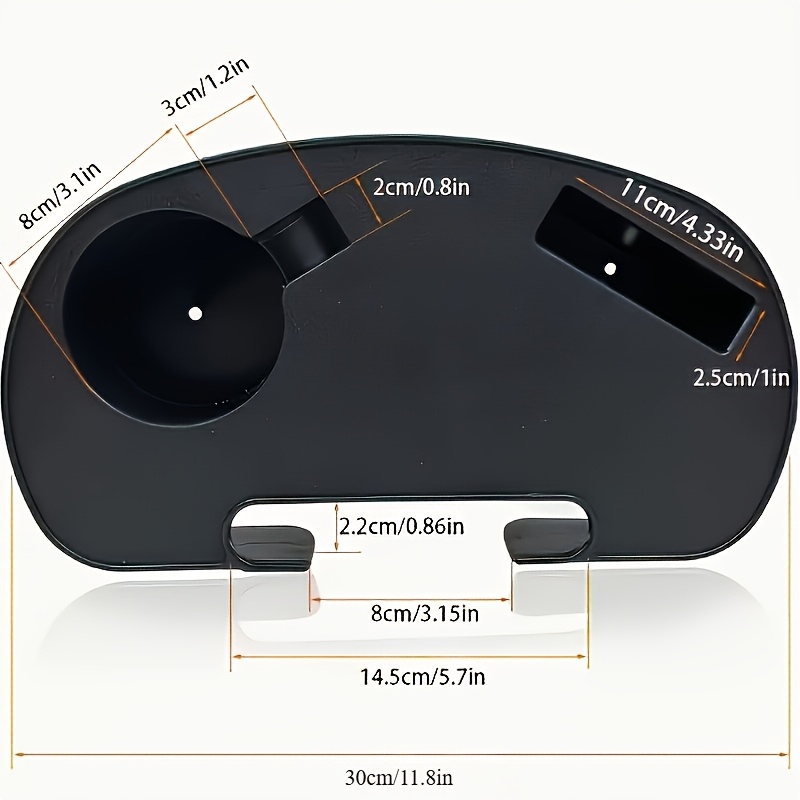 1pc zero gravity chair arm tray with cup holder and phone slot   plastic non wooden electricity free clip on table for lounge and beach recliners details 2