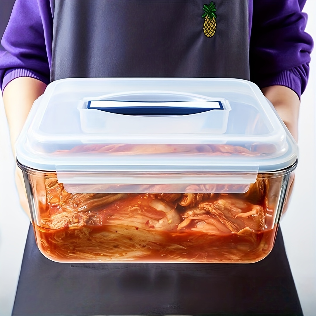 Extra Large High Borosilicate Glass Food Storage Container, 6.5l/220oz/6500ml, With Airtight Lid, Suitable For Roast Turkey, , Baked Dishes, Fruits, Parties, Oven, Fridge, Dishwasher Safe
