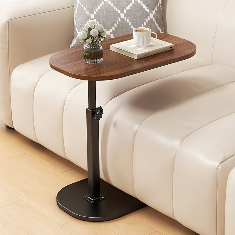 multifunctional snack table height adjustable sofa side table portable   desk with wooden panel and   suitable for outdoor leisure 0