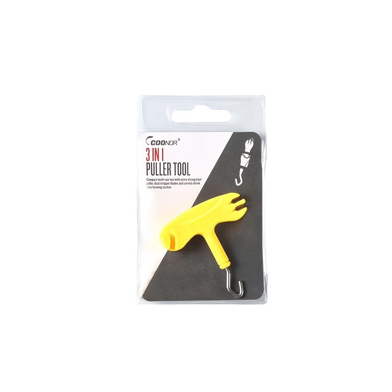 TEMU Coonor 1pc Carp Fishing Tool Knot Tying Tool, With Hook Line Knot Tier, Hair Hook Knot Tier, Wire Stripper, Fishing Knot Tier, Line Puller,