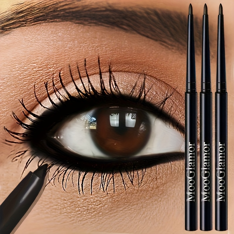3-Pack Waterproof Eyeliner Set, Langdurige Makeup Hold, Geen Vlekken, Essentieel voor Reizen en Dagelijks Gebruik, Geschikt voor Makeup Enthusiasten en Beginners