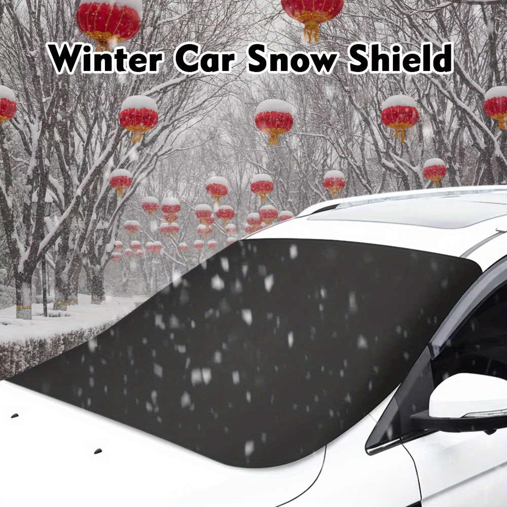 

Premium Car Windshield Cover - Snow, Ice & Sun Protection | With Magnets | Polyester Material | Fits Most Cars, & Suvs