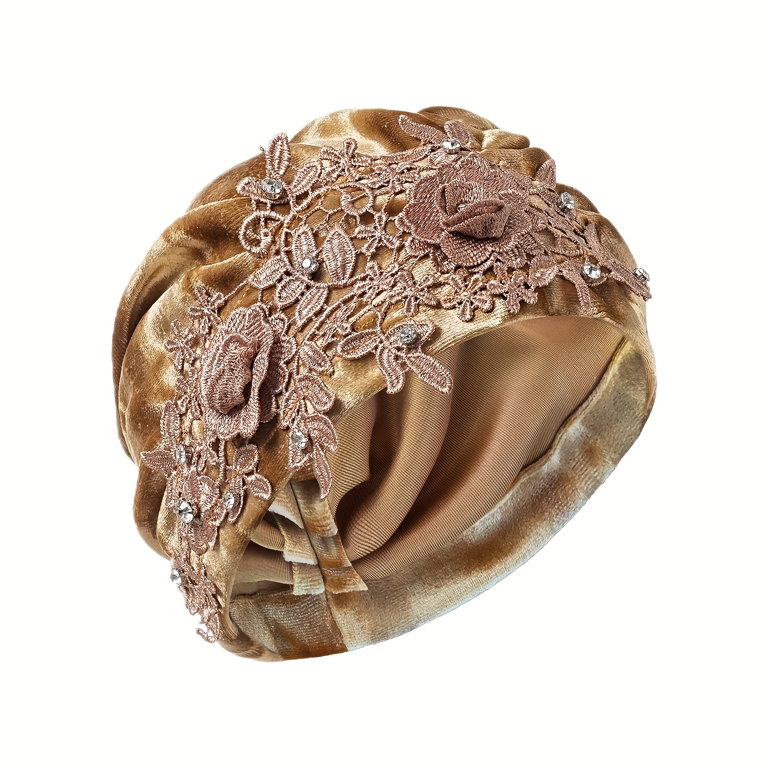 TEMU Gorro turbante para mujer con ramillete exquisito, para usar, pañuelo de moda femenino
