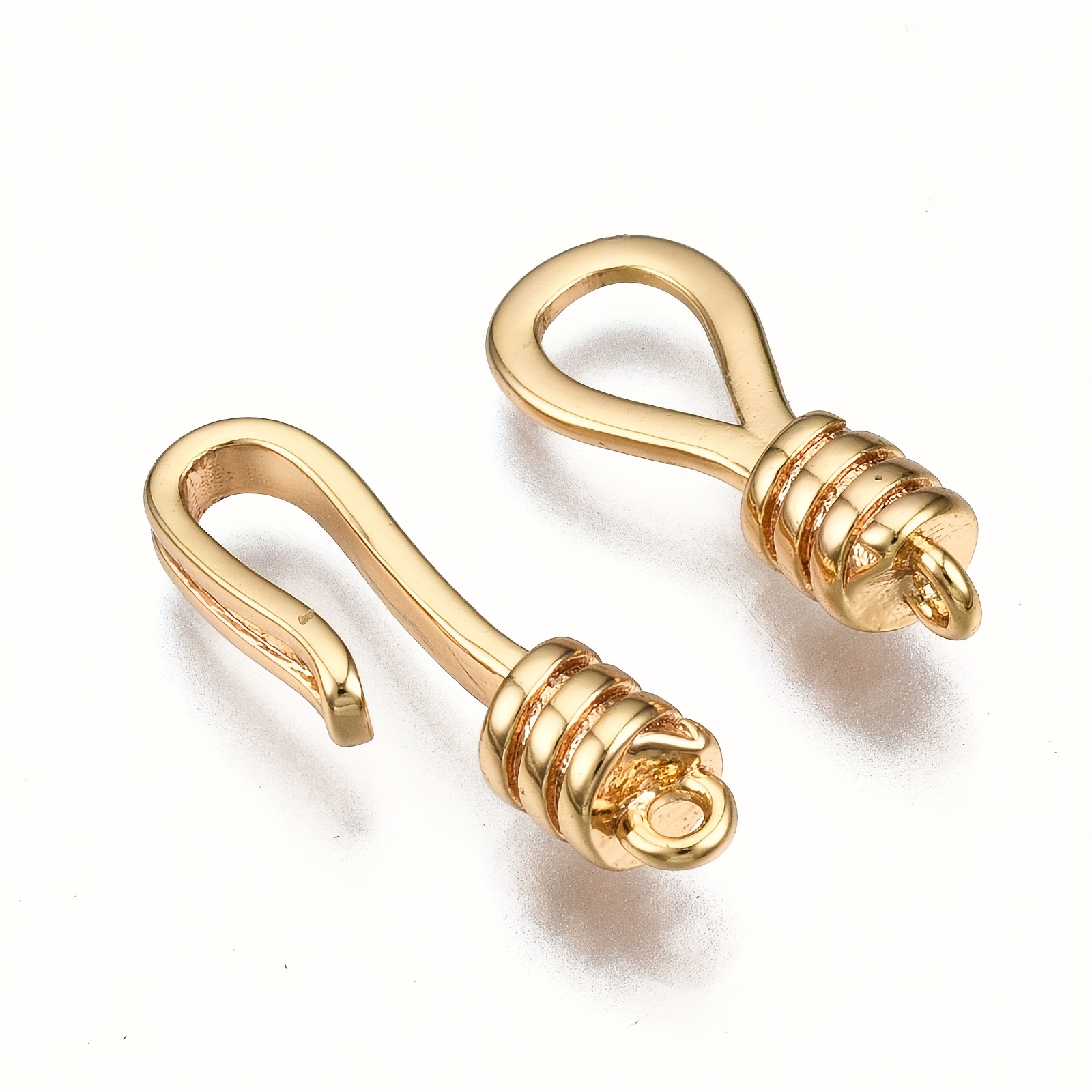 E-shop Fünf Sets 18K vergoldenete Messing S-Haken Verschlüsse für Armbänder und Halsketten, mit einer Länge von 32 mm, mit Verschlüssen der Größe