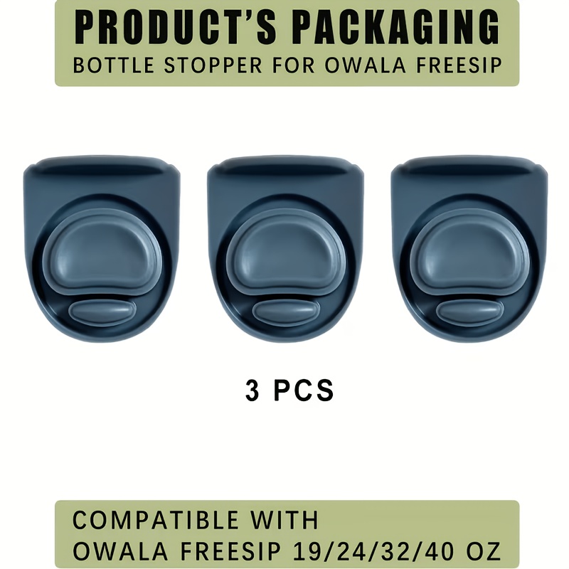 TEMU 3pcs Replacement Stoppers Silicone Lid Stopper Sealing Gasket Accessories Leak Proof Water Bottle Top Replacement Parts Compatible With 19 And