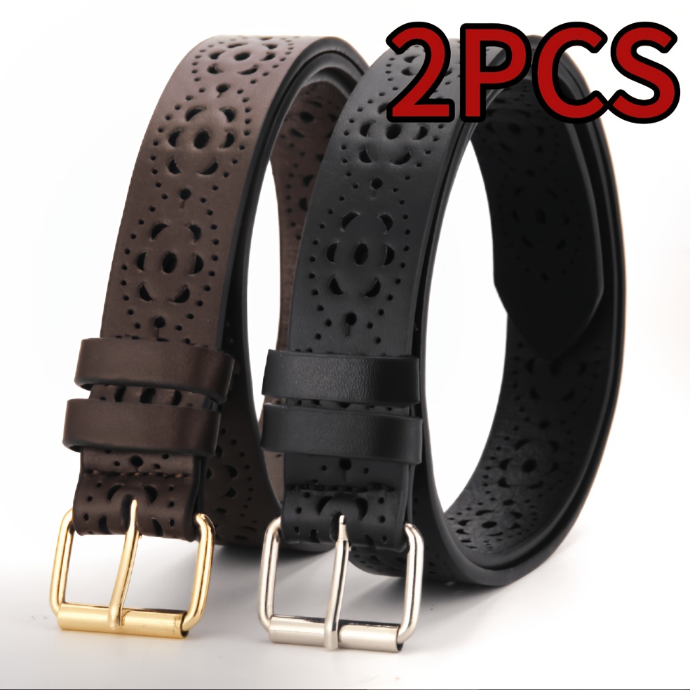 TEMU 1pc Or 2pcs Set Women's Belt Belt, Suitable For Matching Dresses, Trousers, Coats, And