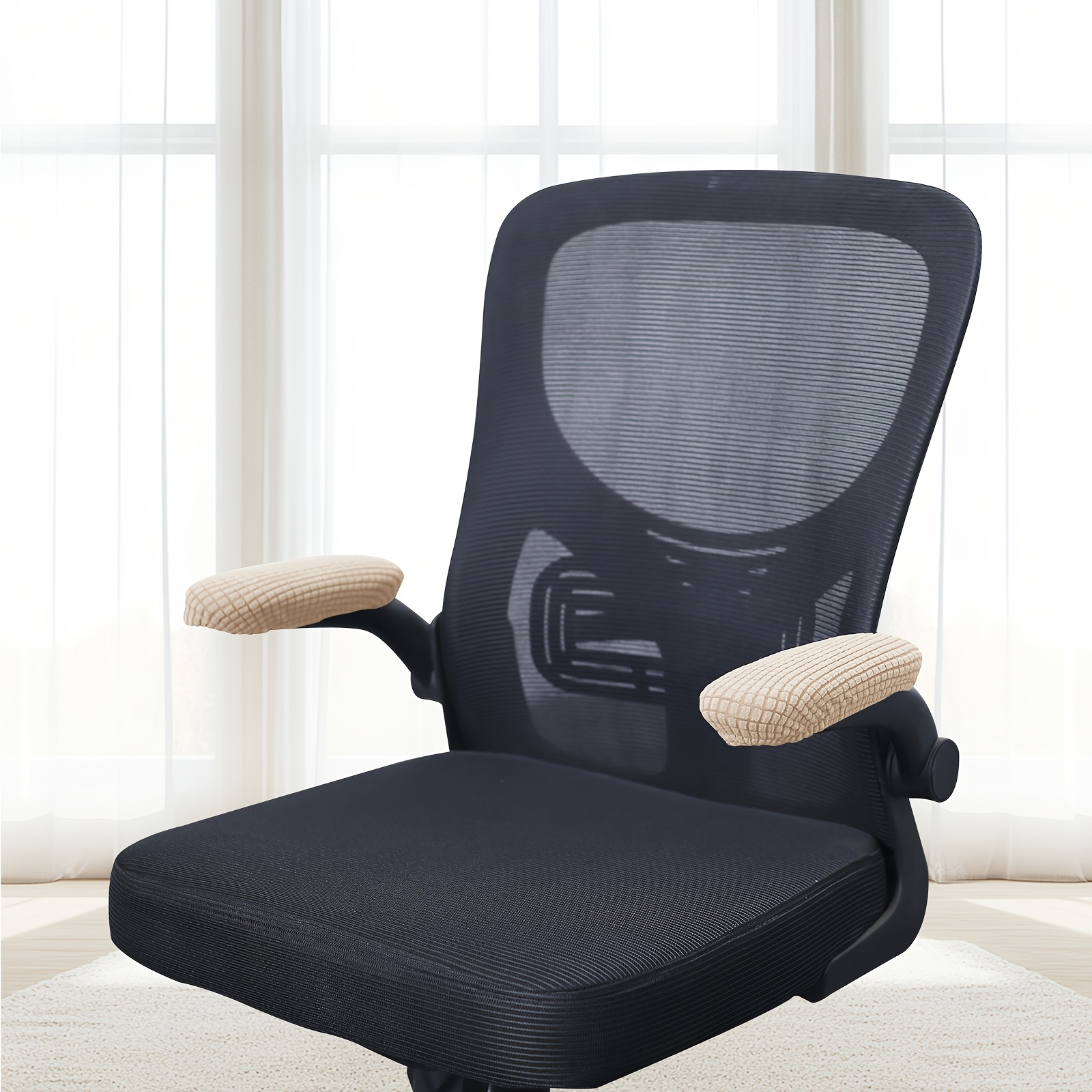 set of 2 armrest covers for office chairs protecting the armrests of computer chairs