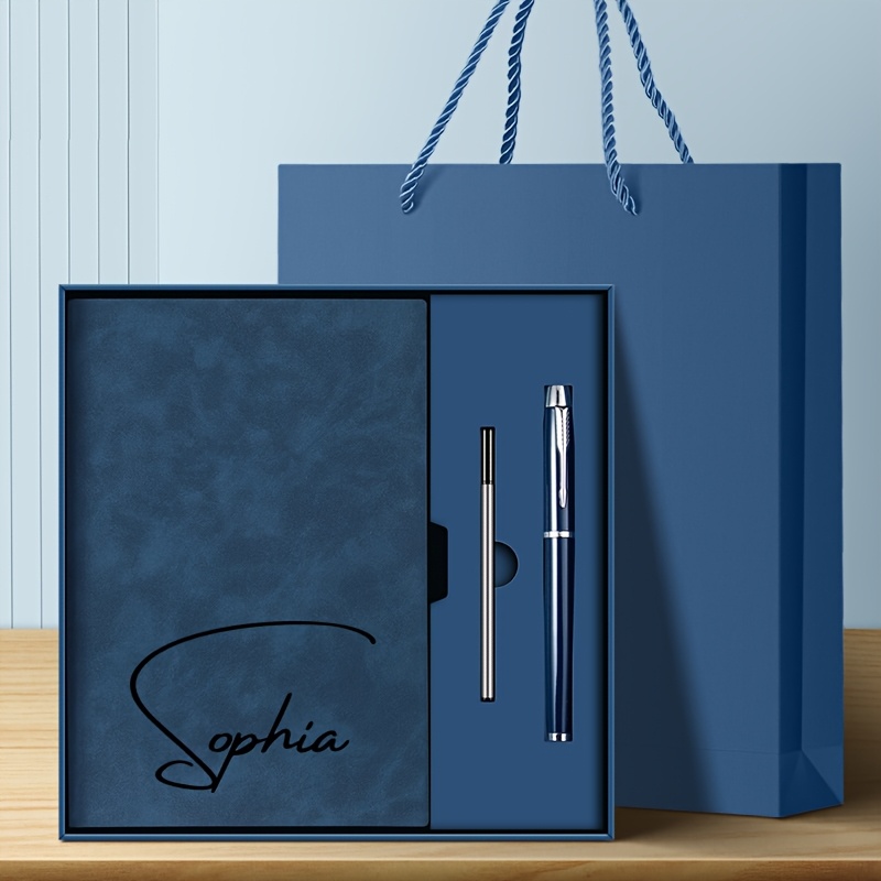 personalized a5 notebook with   script soft   leather   closure ideal for gifts meetings and     pen   office or home use notebooks for school