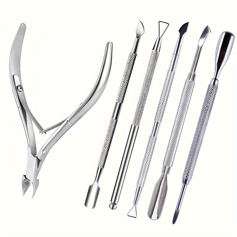 

Nail Professional Stainless Steel Nail Cutter Scissor Nippers Muti Function Cuticle Pusher Remover Nail Care Manicure Tools Kits