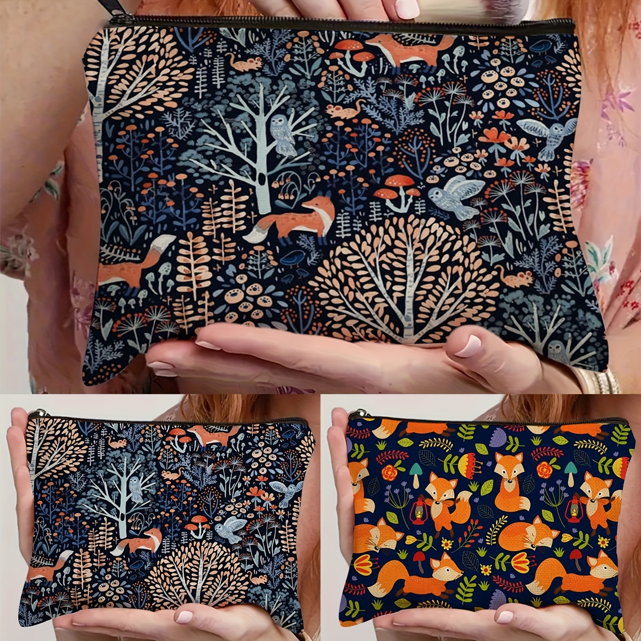 

Fox-themed Cosmetic Bag For Women - Perfect Gift For , Ideal For Travel & Use