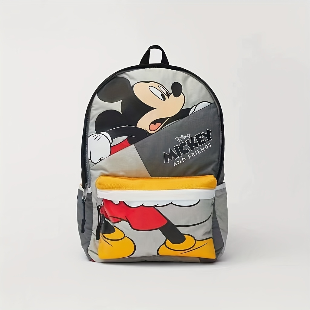 

Mouse Canvas Backpack, Casual Anime Style, Lightweight With Adjustable Straps, Zipper Closure, Polyester Lining, Hand Washable, Animal , Ideal For & Gifts For Fans