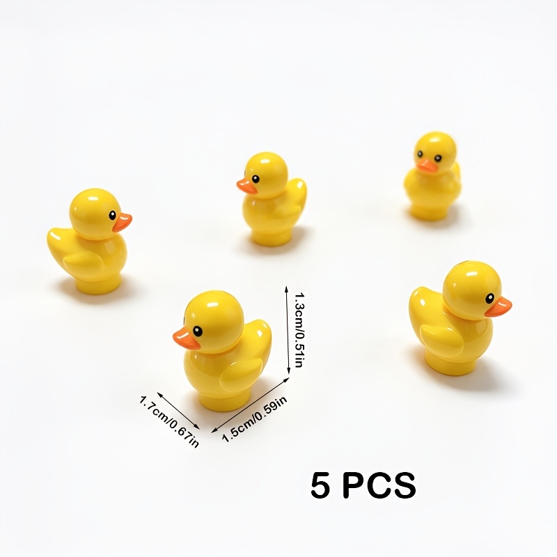 Image of 5pcs Little Yellow Duck Moc Small Particle Building Blocks Assembly With Loose Small Animals And Ducks Compatible Scene Animal Additions Toys Birthday Gifts