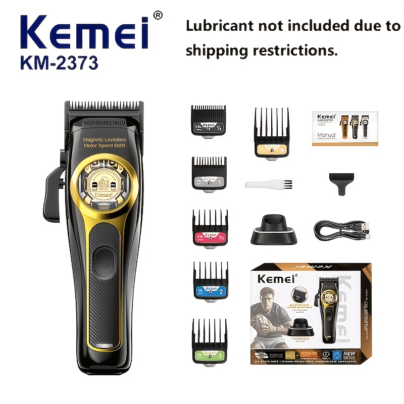 Image of Kemei Km-2373 Professional Hair Clipper, Magnetic Levitation Motor Barber Trimmer. Note: Lubricant Is Not Included Due To Shipping Restrictions