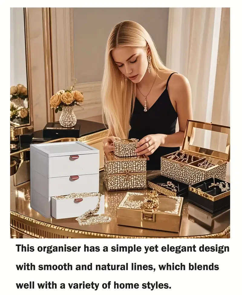 modern white stackable plastic storage drawers 2 3 4 tier organizer for cosmetics jewelry office supplies bathroom essentials high quality with drawers office organizer modern minimalist durable construction bathroom organizers and storage Product details 3