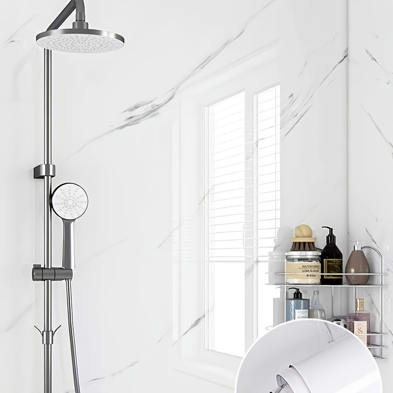 waterproof self-  bathroom stickers, moisture-resistant toilet tile wall decals for covering ugly walls 0