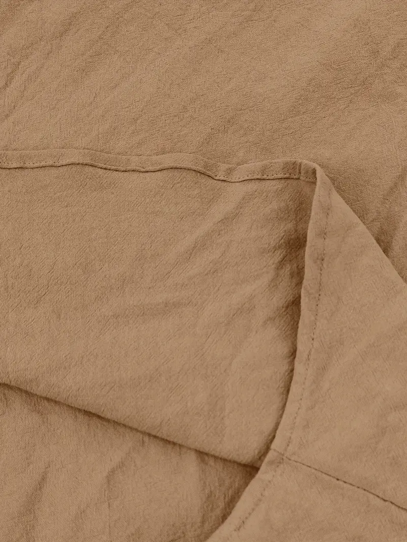 mens elegant linen v neck long sleeve t shirt with cross strap detail breathable regular fit for casual outdoor evening wear spring summer fall versatile top casual wear tee tshirt linen fabric t shirts Product details 34