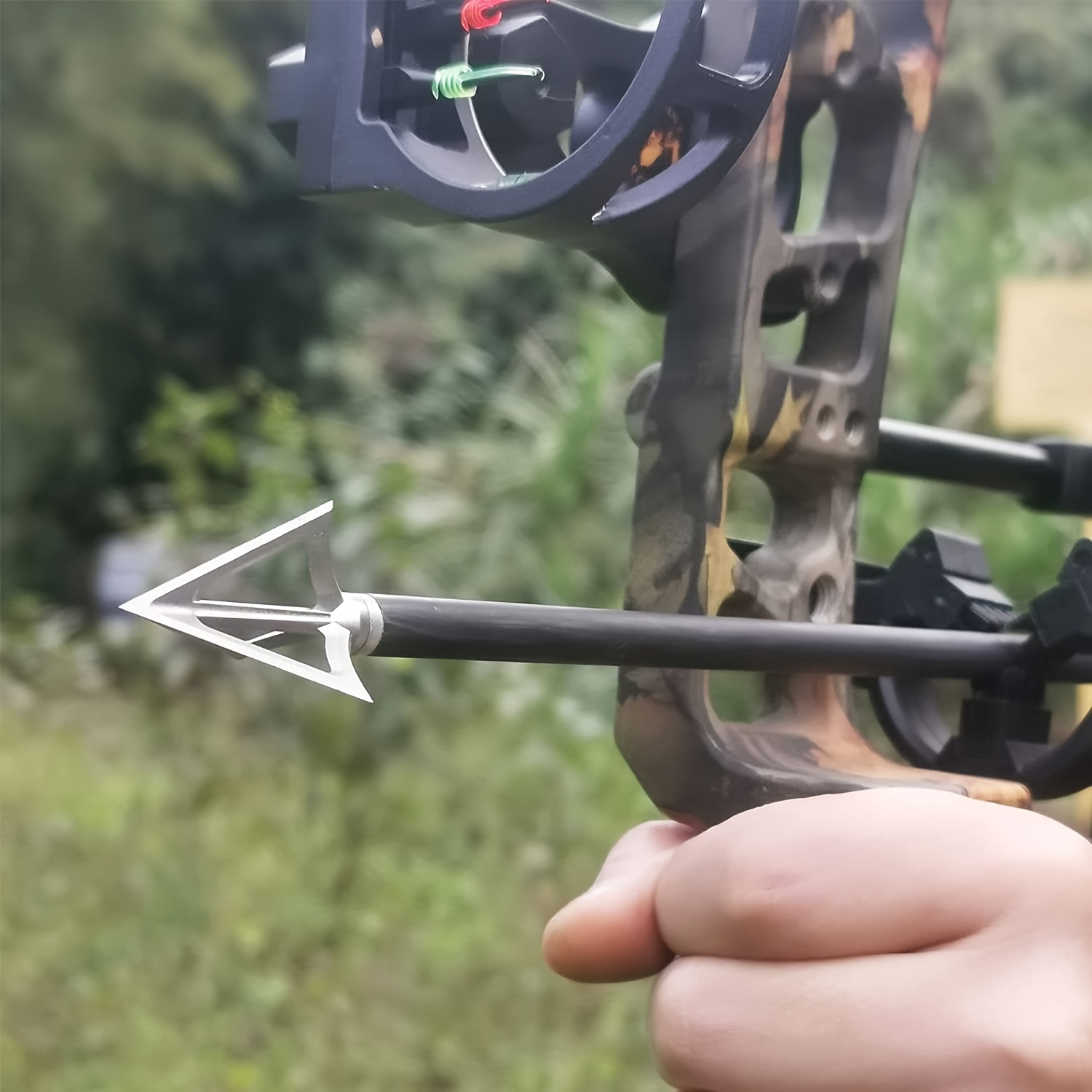 12 PCS Têtes de flèche larges pour arbalète de chasse, 100 grains pointe de flèche avec 3 lames en acier inoxydable, tête de flèche de chasse pour arc à poulies arbalète arc