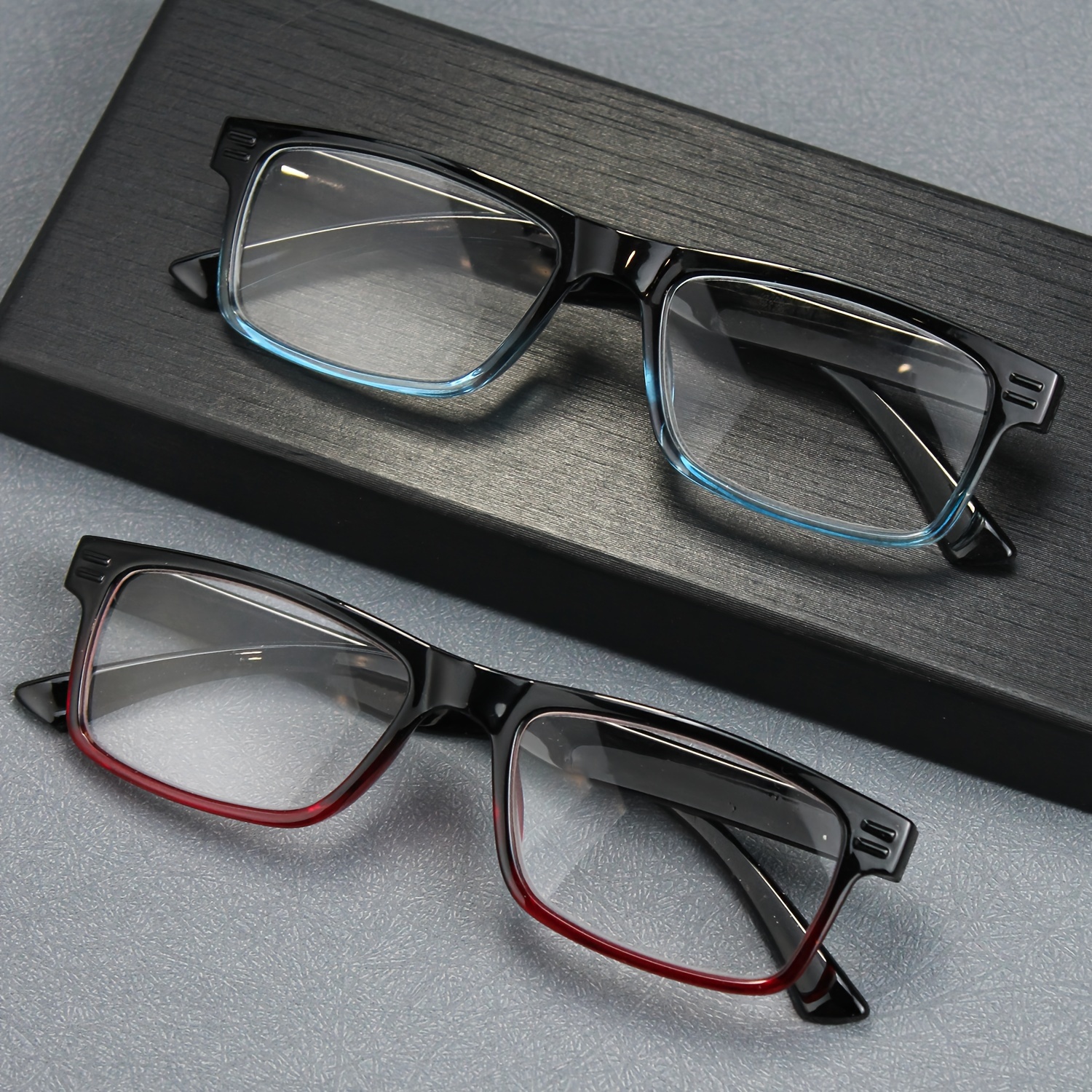 8pcs classic rectangle reading glasses men women Temu