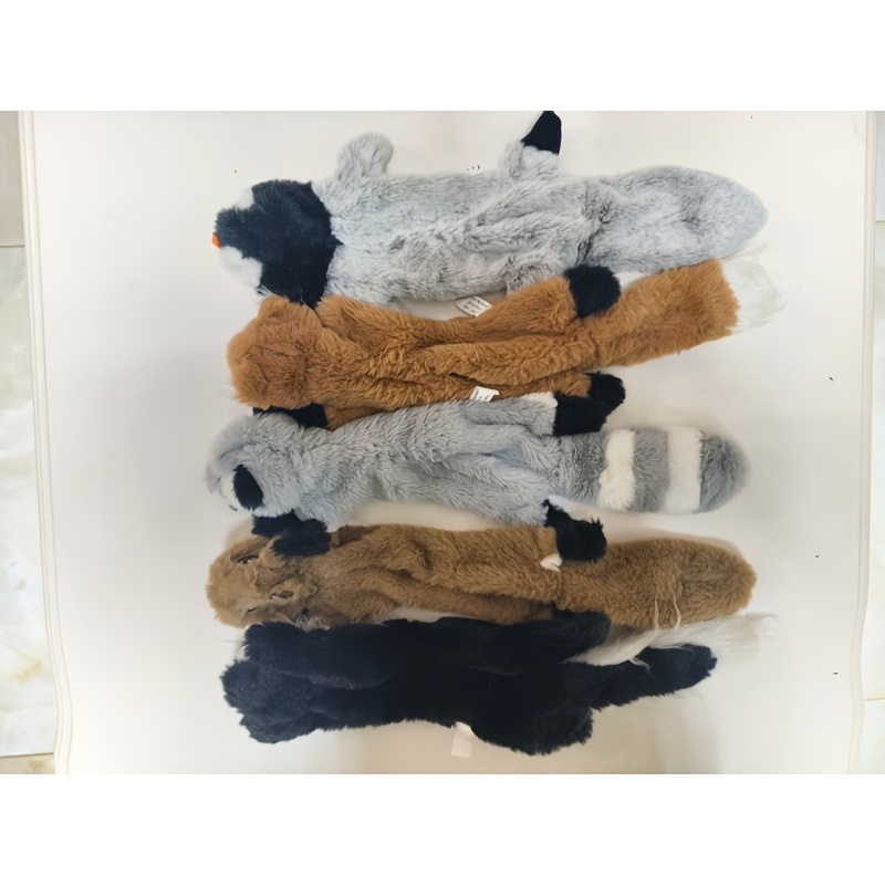 TEMU 5pcs Squeaky Dog Toy Dolls - Plush Chew Toys Suitable For Large & Medium Dogs, No-filling Dolls With For Teething Puppies, Interactive Chewing