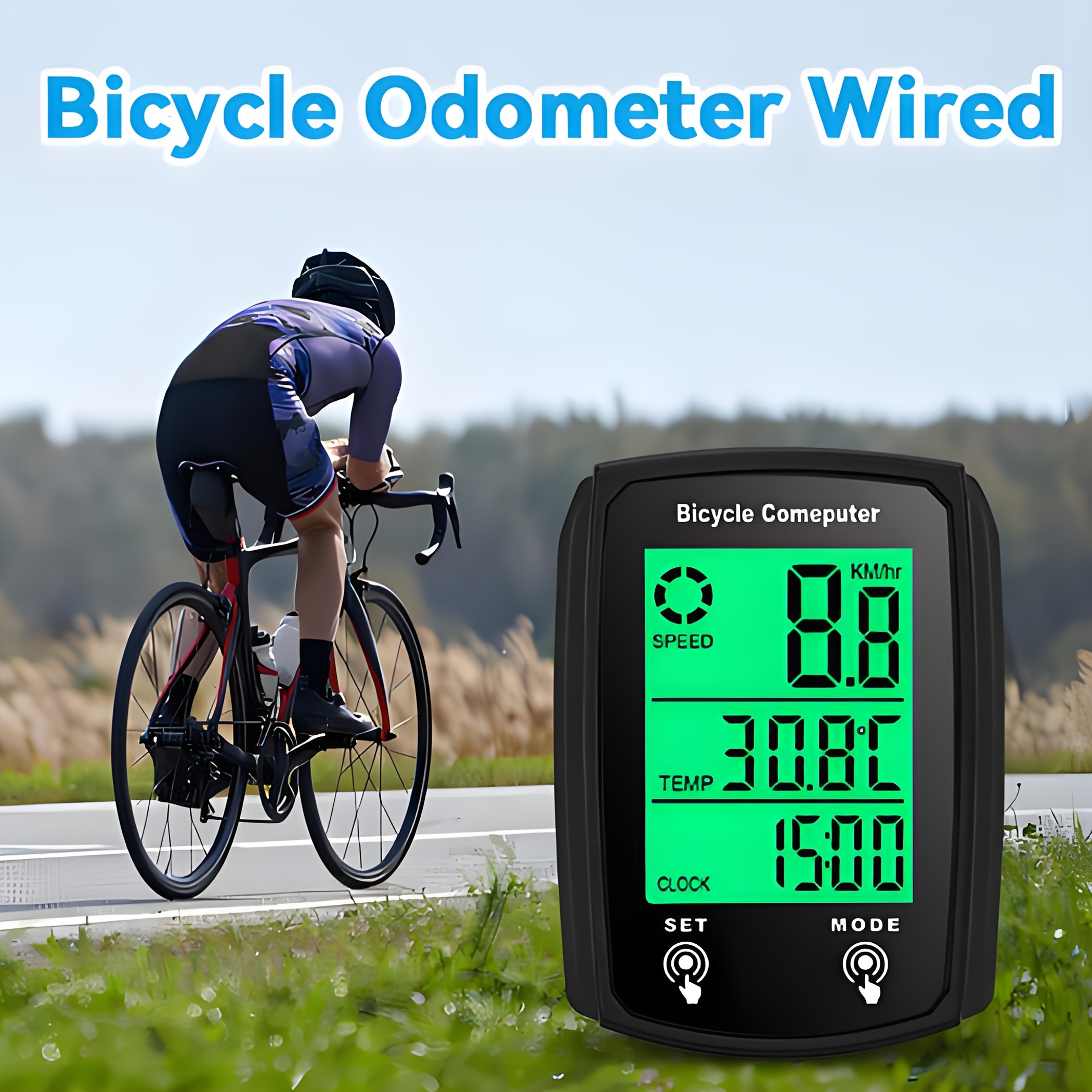 Road Bike Speedometer Bike Computers Wireless Waterproof Odometer