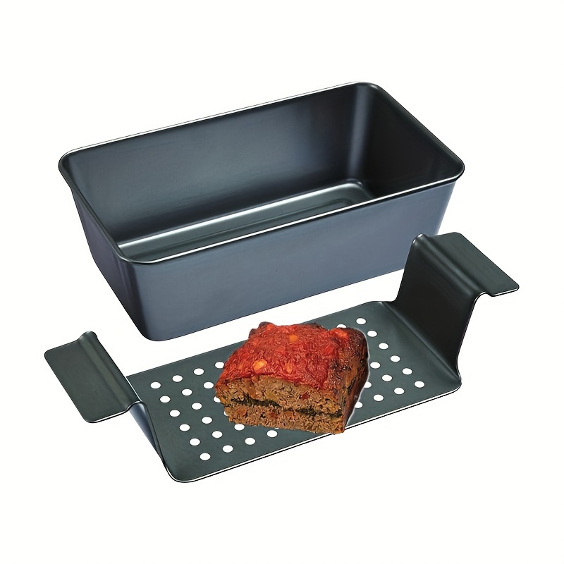 

Set, Meatloaf Pan With Drain Tray, Loaf Bread Pan, Baking Tools, Home Kitchen Accessories