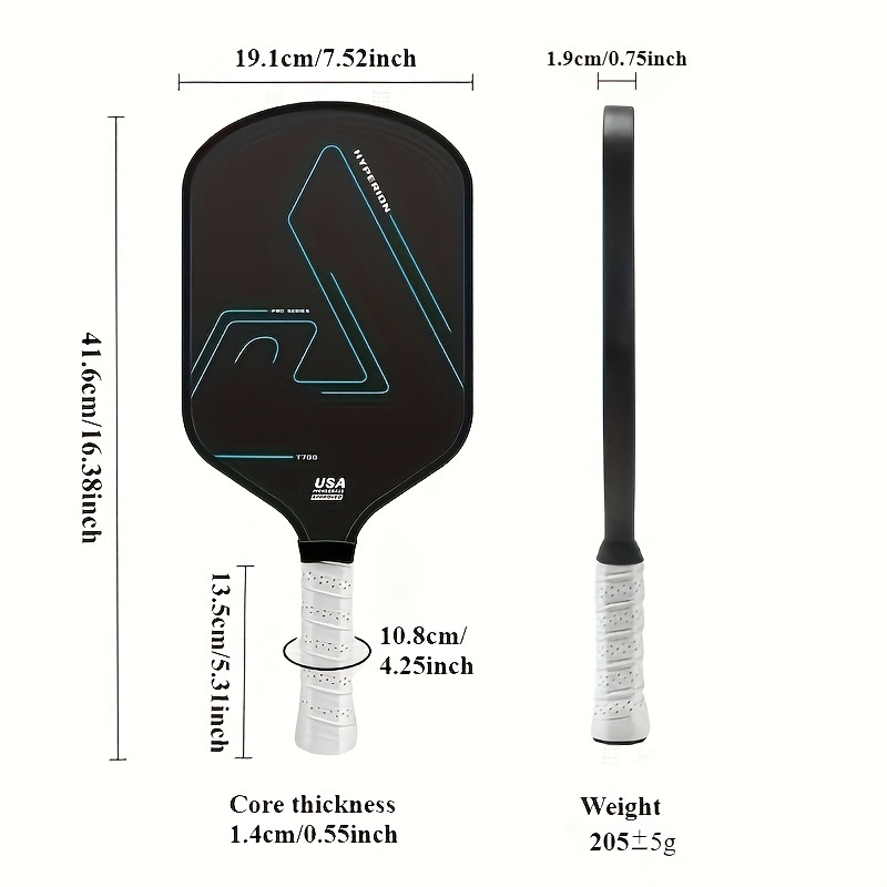 High-Quality Lightweight T700 Carbon Fiber Pickleball Paddle with Fine Grain Matte Surface for Strong Spin Control, Available in Multiple Colors - Ideal for Beginners and Advanced Players thumbnail 4