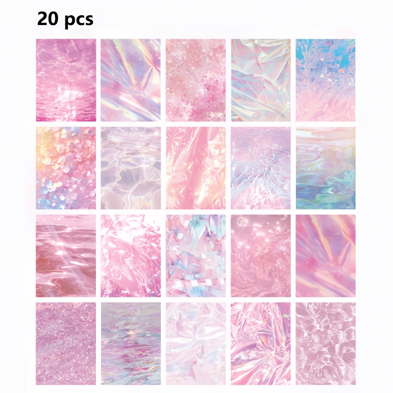 Image of 1 Pack Of 20 Sheets Of Light And Shadow Decoration Handbook Background Collage Material Stickers