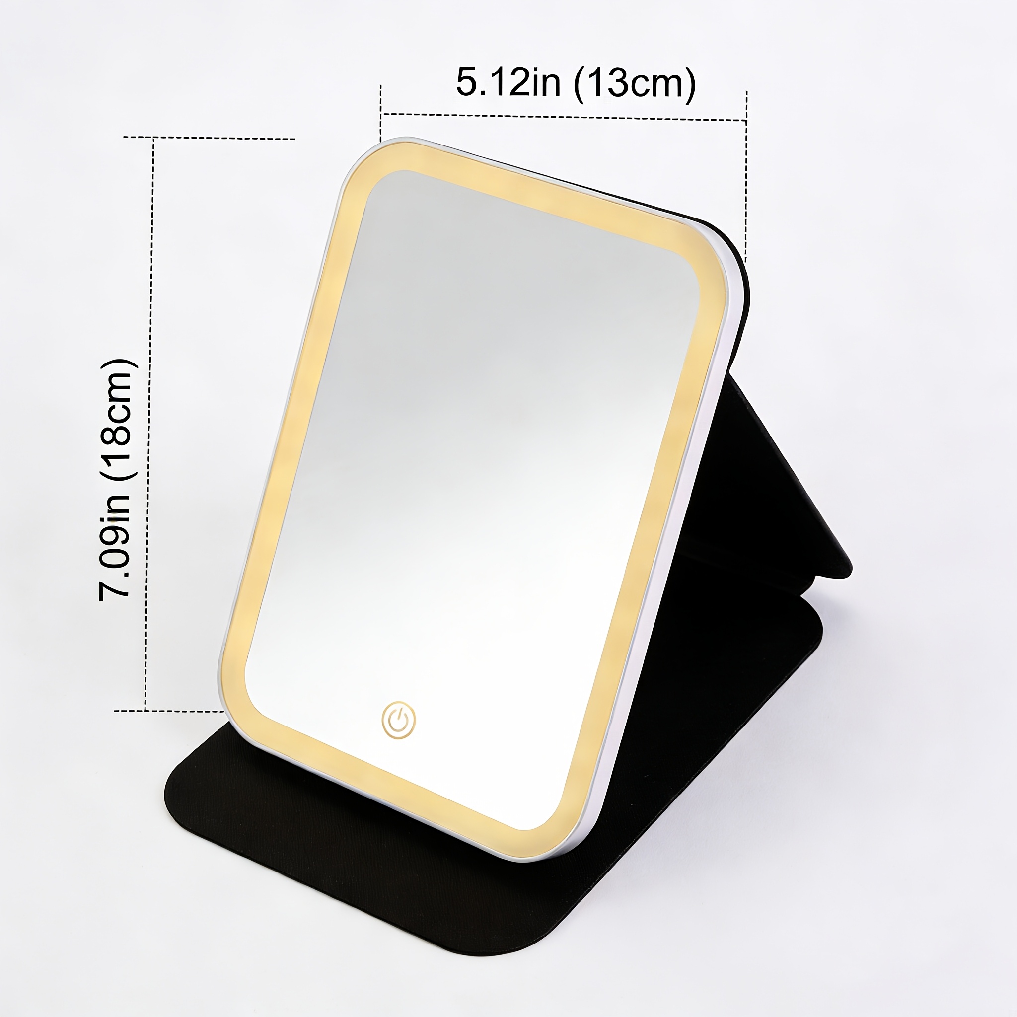 TEMU Illuminated Vanity Mirror Set - Daylight Accurate Lighting For Flawless Makeup Results, 360 Degree Rotating Mirror With Adjustable Angle, Travel Friendly , Complete Makeup Application Solution