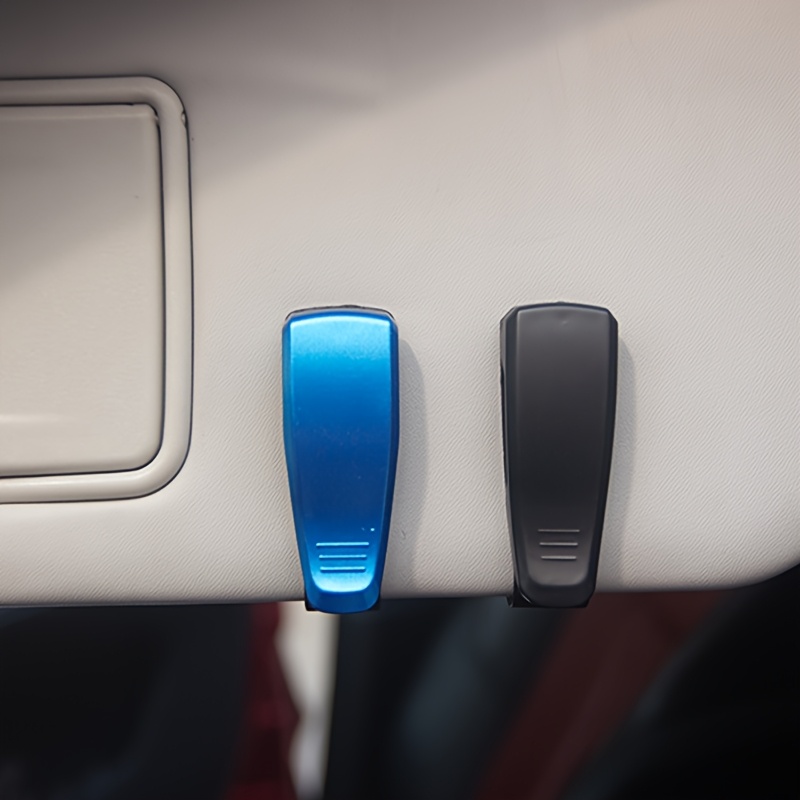 1pc Multifunctional Car Sun Visor Glasses Holder - ABS Material with Bill and ID Card Slots, Essential Car Interior Accessories